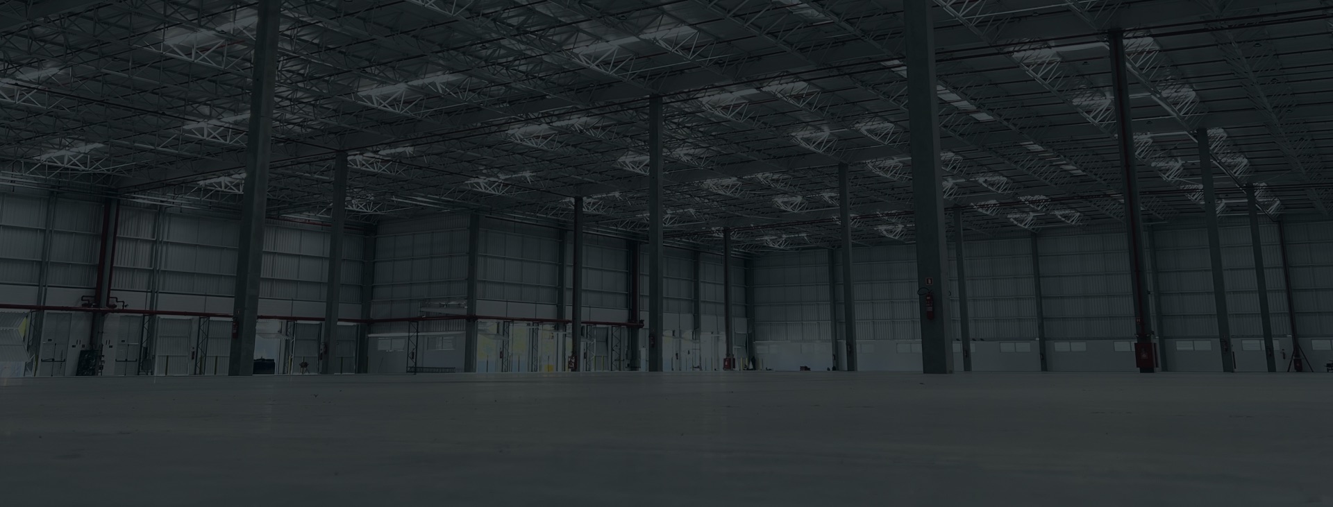 Interior of a logistics warehouse built by MM Obras